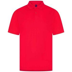 Henbury Mens Pique Polo Shirt / Red